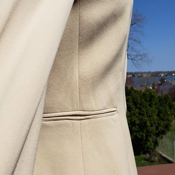 GIORGIO ARMANI Cream Pants Suit BARBIECORE Silk Blazer Borgo 21 Set Womens 8 - Picture 8 of 16